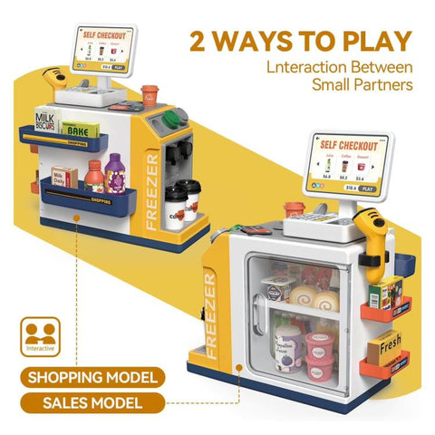 46pcs / Set Children Pretend Play Supermarket Cash Register Toy