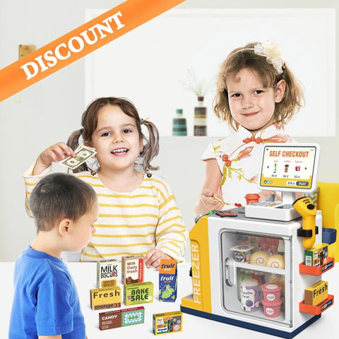 46pcs / Set Children Pretend Play Supermarket Cash Register Toy