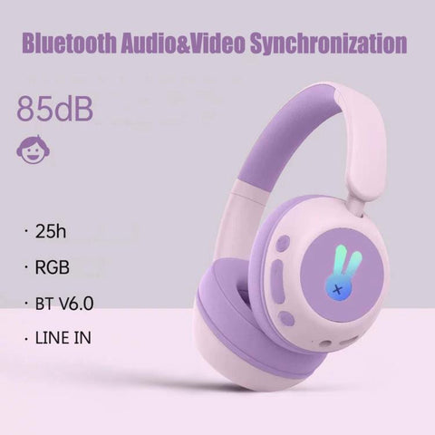 BT08C Bluetooth Wireless Full-Cover Headphone for Children