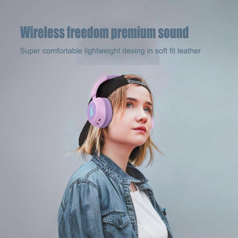 BT08C Bluetooth Wireless Full-Cover Headphone for Children