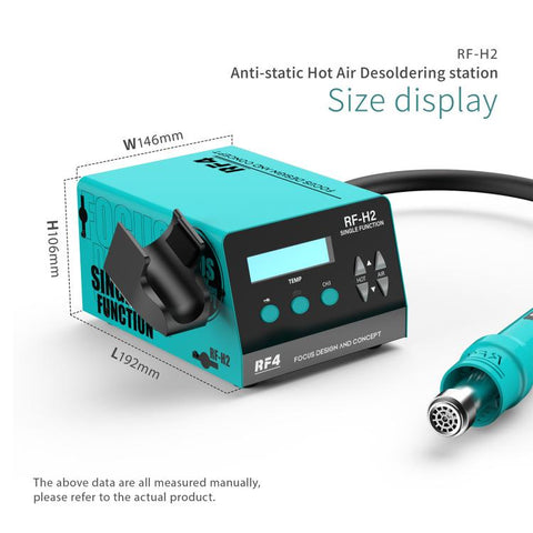 RF4 RF-H2 Lead-free ESD BGA Hot Air Soldering Rework Station for Phone Desoldering Repair, RF-H2