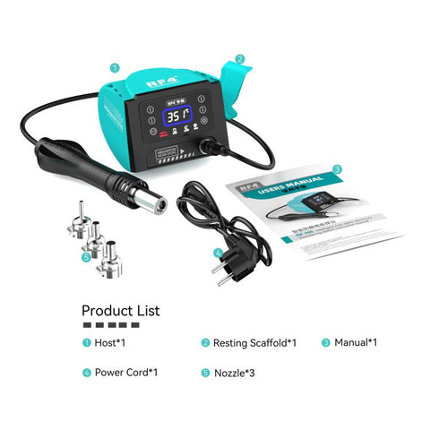 RF4 RF-H6 600W Temperature Control BGA Hot Air Rework Desoldering Station for Mobile Phone Repair, RF-H6