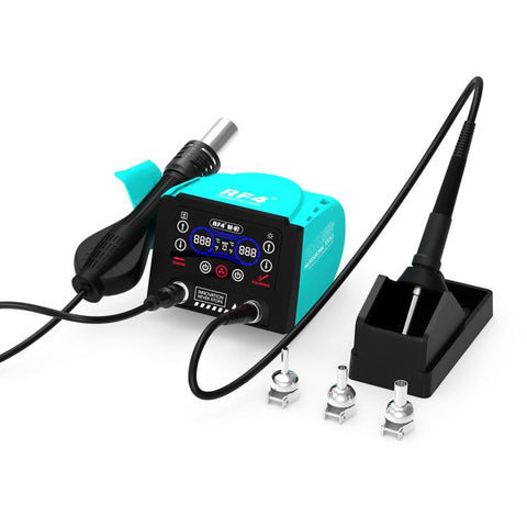 RF4 RF-H7 2 in 1 Digital Display Thermostatic Hot Air Gun Soldering Iron Station, RF-H7