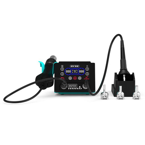RF4 RF-H7 2 in 1 Digital Display Thermostatic Hot Air Gun Soldering Iron Station, RF-H7