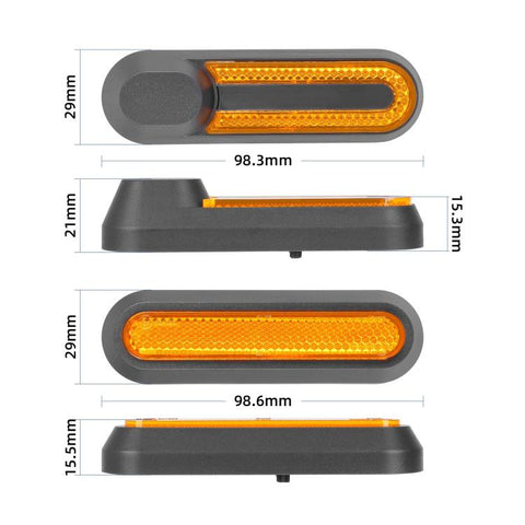 4 in 1 Electric Scooter Wheel Decorative Side Cover Plastic Block Reflective Strip with Screws, For Xiaomi Mijia M365 Pro / Pro 2 / 1S