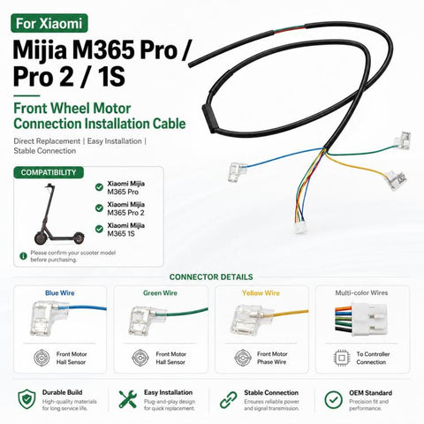 Electric Scooter Front Wheel Motor Connection Installation Cable, For Xiaomi Mijia M365 Pro / Pro 2 / 1S