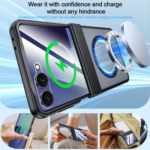 Integrated Matte Skin Feel Magnetic Phone Case, For Galaxy Z Flip7 5G