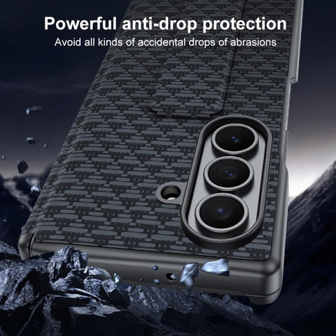 Wristband Holder Vegan Leather Phone Case, For Galaxy Z Fold7 5G