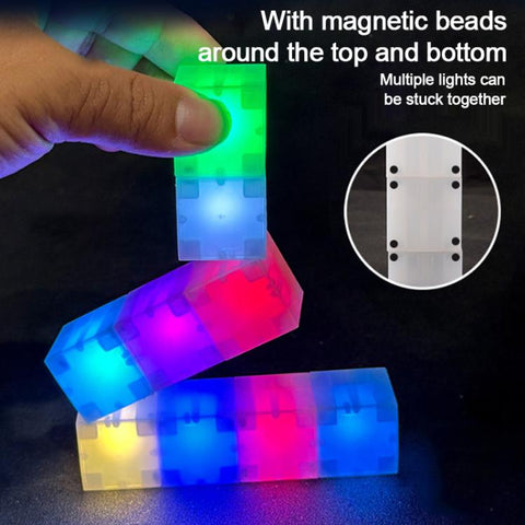 2.5cm Magnetic Cube Building Blocks LED Night Lights Decorative Toy