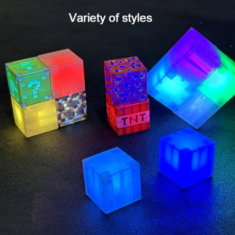2.5cm Magnetic Cube Building Blocks LED Night Lights Decorative Toy