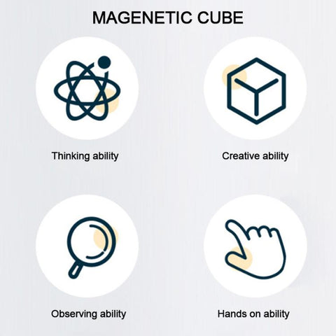 2.5cm Magnetic Cube Building Blocks LED Night Lights Decorative Toy