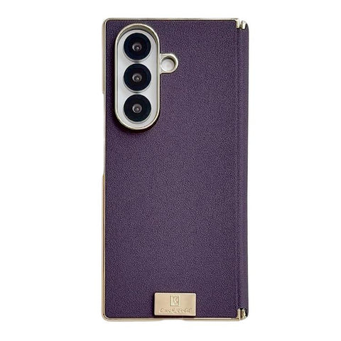 Electroplate Dual Axis Supercar Design PU Phone Case, For Galaxy Z Fold8 Ultra 5G, For Galaxy Z Fold7, For Galaxy Z Fold6, For Galaxy Z Fold5
