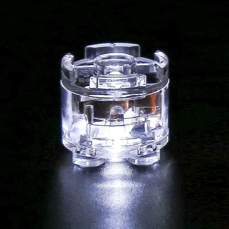 2x2 Round Building Blocks LED Light Accessories DIY Educational Toy