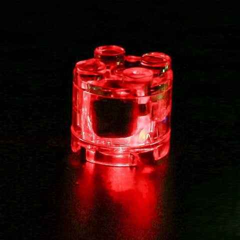 2x2 Round Building Blocks LED Light Accessories DIY Educational Toy