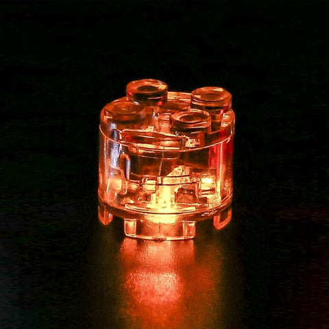 2x2 Round Building Blocks LED Light Accessories DIY Educational Toy