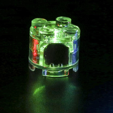 2x2 Round Building Blocks LED Light Accessories DIY Educational Toy