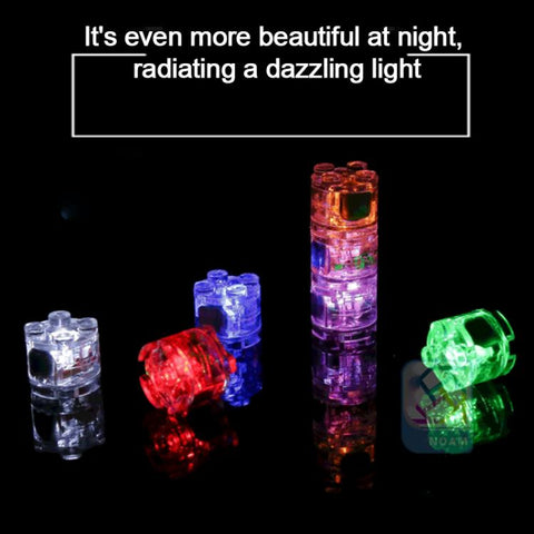 2x2 Round Building Blocks LED Light Accessories DIY Educational Toy