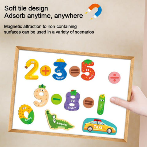 Kids Early Education Magnetic Refrigerator Puzzle Educational Toy, 26pcs Letter, Animals, Cars, Numbers, 26pcs Lowercase