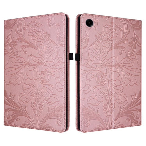 Floral Embossed Pattern Vegan Leather Tablet Case, For Galaxy Tab S10 Lite, For Galaxy Tab S10 / S9 FE, For Galaxy Tab S10 FE+, For Galaxy Tab S9 FE+/S10+/S9+, For Galaxy Tab A9+, For Galaxy Tab A9, For Galaxy Tab A7 Lite 8.4 inch                      ...