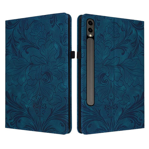 Floral Embossed Pattern Vegan Leather Tablet Case, For Galaxy Tab S10 Lite, For Galaxy Tab S10 / S9 FE, For Galaxy Tab S10 FE+, For Galaxy Tab S9 FE+/S10+/S9+, For Galaxy Tab A9+, For Galaxy Tab A9, For Galaxy Tab A7 Lite 8.4 inch                      ...