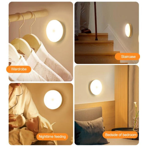Button Switch Sensorless LED Night Light Bedside Lamp, Sensorless