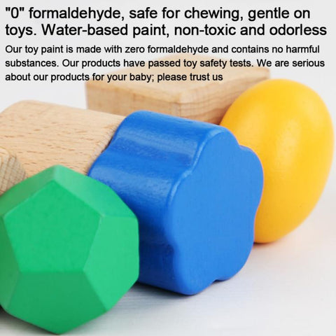 Kid Wooden Screw Matching Game Montessori Nut Bolt Disassembly Toy, Shape, Five-pin