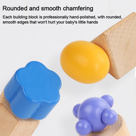 Kid Wooden Screw Matching Game Montessori Nut Bolt Disassembly Toy, Shape, Five-pin