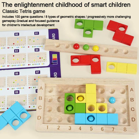 Children Magic Cube Wooden Educational Building Block Puzzle