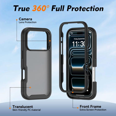 Starry Sky Matte Two-Tone Shockproof TPU Hybrid PC Phone Case, For iPhone 18 Pro, For iPhone 18 Pro Max, For iPhone 17e / 16e, For iPhone 17 Pro Max, For iPhone 17 Pro, For iPhone 17, For iPhone Air