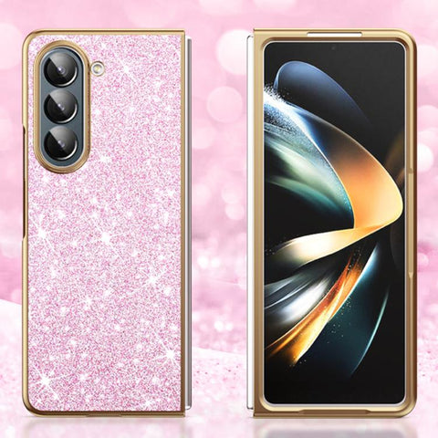 Electroplate Glittery Shockproof Phone Case, For Galaxy Z Fold7 5G, For Galaxy Z Flip7 5G, For Galaxy Z Fold6 5G, For Galaxy Z Fold5 5G, For Galaxy Z Fold4 5G, For Galaxy Z Fold3 5G