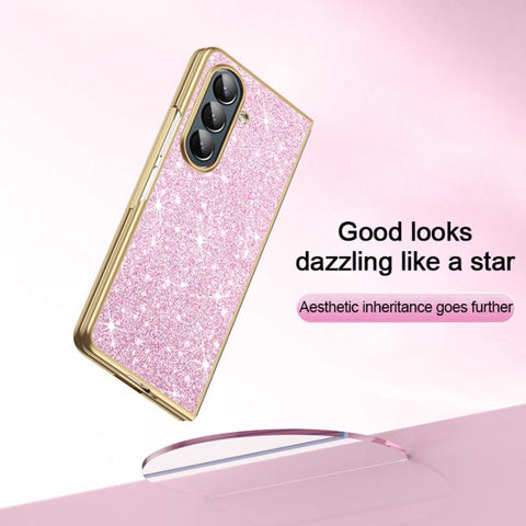 Electroplate Glittery Shockproof Phone Case, For Galaxy Z Fold7 5G, For Galaxy Z Flip7 5G, For Galaxy Z Fold6 5G, For Galaxy Z Fold5 5G, For Galaxy Z Fold4 5G, For Galaxy Z Fold3 5G