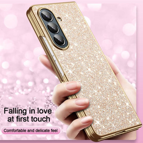 Electroplate Glittery Shockproof Phone Case, For Galaxy Z Fold7 5G, For Galaxy Z Flip7 5G, For Galaxy Z Fold6 5G, For Galaxy Z Fold5 5G, For Galaxy Z Fold4 5G, For Galaxy Z Fold3 5G