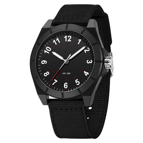 SANDA 6232 Simple 5ATM Waterproof Luminous Watch with Nylon Strap