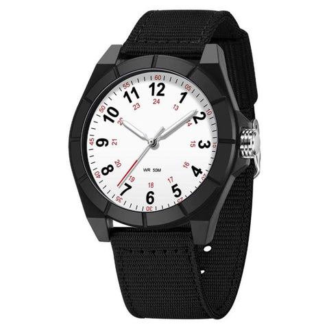 SANDA 6232 Simple 5ATM Waterproof Luminous Watch with Nylon Strap