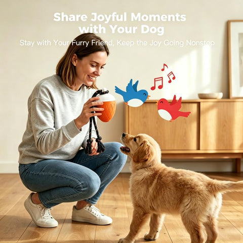 O20 Smart Automatic Pet Toy Ball Dog Training with Light & Sound & Rope
