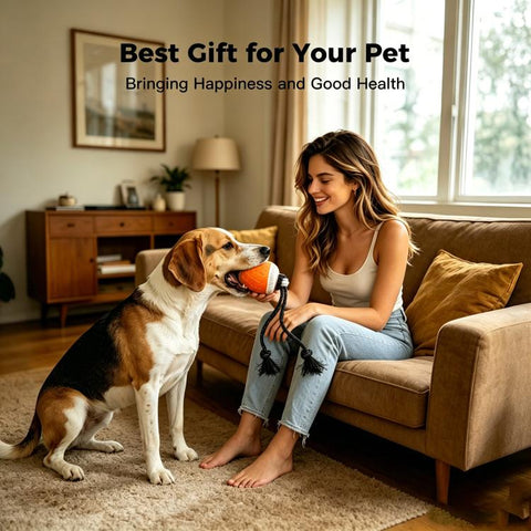 O20 Smart Automatic Pet Toy Ball Dog Training with Light & Sound & Rope