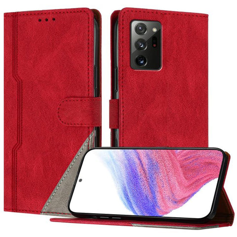 Color Matching Buckle Clasp Vegan Leather Phone Case, For Galaxy Note20 Ultra, For Galaxy Note20