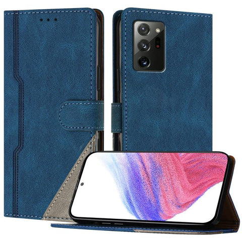 Color Matching Buckle Clasp Vegan Leather Phone Case, For Galaxy Note20 Ultra, For Galaxy Note20