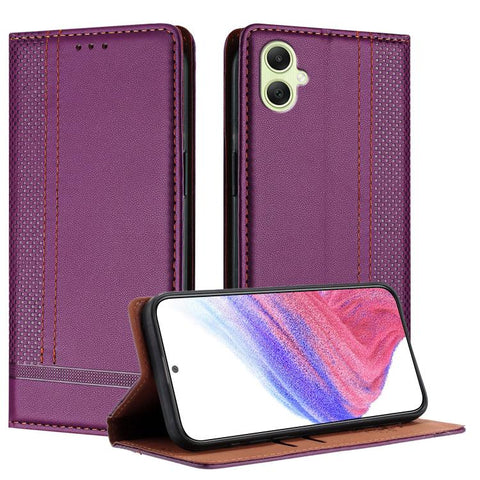 Stitching Design Scratch-Resistant Vegan Leather Phone Case, For Galaxy A35 5G, For Galaxy A05, For Galaxy A05s, For Galaxy A25 5G, For Galaxy A24 4G, For Galaxy A34 5G