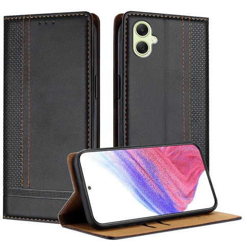 Stitching Design Scratch-Resistant Vegan Leather Phone Case, For Galaxy A35 5G, For Galaxy A05, For Galaxy A05s, For Galaxy A25 5G, For Galaxy A24 4G, For Galaxy A34 5G