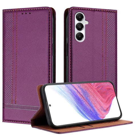 Stitching Design Scratch-Resistant Vegan Leather Phone Case, For Galaxy A35 5G, For Galaxy A05, For Galaxy A05s, For Galaxy A25 5G, For Galaxy A24 4G, For Galaxy A34 5G