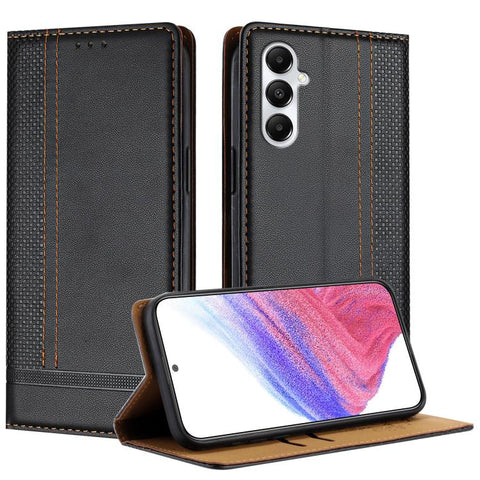 Stitching Design Scratch-Resistant Vegan Leather Phone Case, For Galaxy A35 5G, For Galaxy A05, For Galaxy A05s, For Galaxy A25 5G, For Galaxy A24 4G, For Galaxy A34 5G