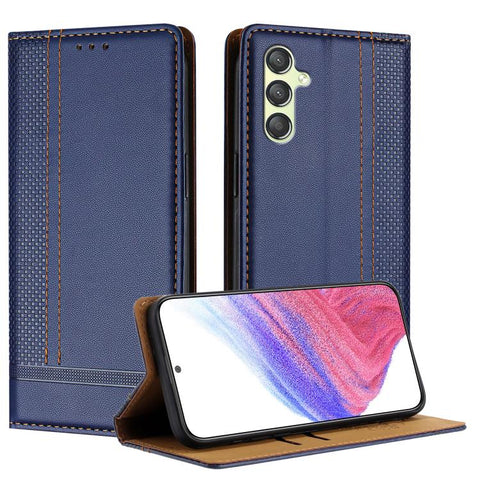 Stitching Design Scratch-Resistant Vegan Leather Phone Case, For Galaxy A35 5G, For Galaxy A05, For Galaxy A05s, For Galaxy A25 5G, For Galaxy A24 4G, For Galaxy A34 5G