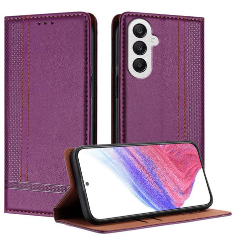 Stitching Design Scratch-Resistant Vegan Leather Phone Case, For Galaxy A35 5G, For Galaxy A05, For Galaxy A05s, For Galaxy A25 5G, For Galaxy A24 4G, For Galaxy A34 5G