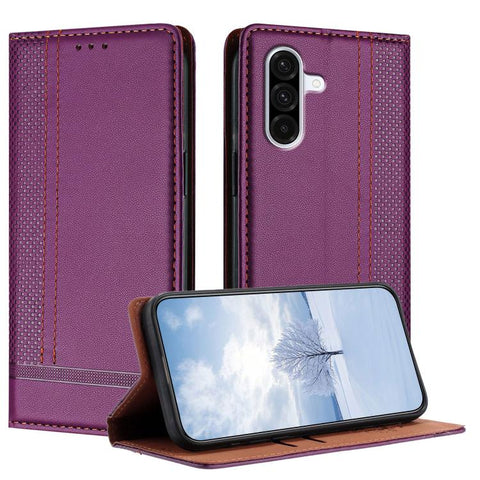 Stitching Design Scratch-Resistant Vegan Leather Phone Case, For Galaxy A57 5G, For Galaxy A37 5G, For Galaxy A27 5G, For Galaxy A17 5G/4G, For Galaxy A07 5G/4G, For Galaxy A06 5G/4G