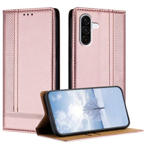 Stitching Design Scratch-Resistant Vegan Leather Phone Case, For Galaxy A57 5G, For Galaxy A37 5G, For Galaxy A27 5G, For Galaxy A17 5G/4G, For Galaxy A07 5G/4G, For Galaxy A06 5G/4G
