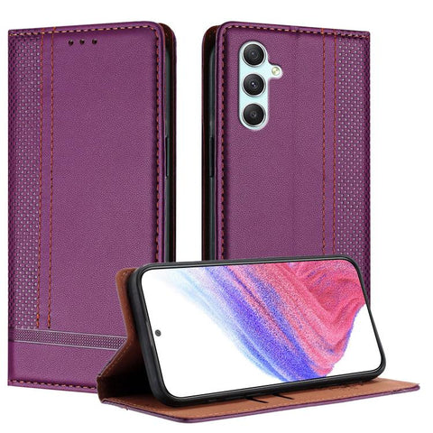 Stitching Design Scratch-Resistant Vegan Leather Phone Case, For Galaxy A35 5G, For Galaxy A05, For Galaxy A05s, For Galaxy A25 5G, For Galaxy A24 4G, For Galaxy A34 5G