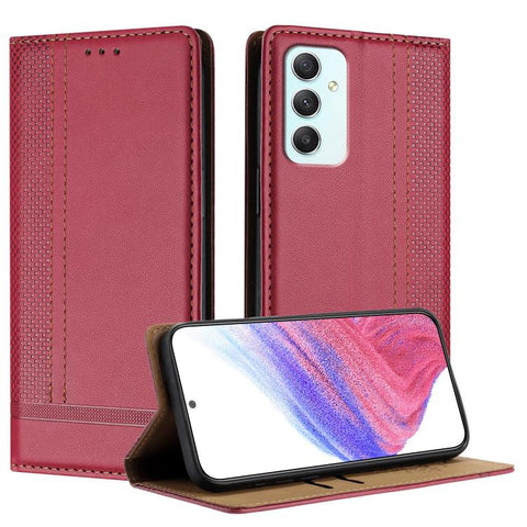 Stitching Design Scratch-Resistant Vegan Leather Phone Case, For Galaxy A35 5G, For Galaxy A05, For Galaxy A05s, For Galaxy A25 5G, For Galaxy A24 4G, For Galaxy A34 5G