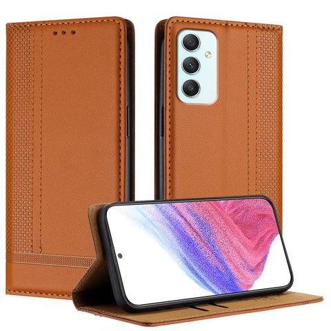Stitching Design Scratch-Resistant Vegan Leather Phone Case, For Galaxy A35 5G, For Galaxy A05, For Galaxy A05s, For Galaxy A25 5G, For Galaxy A24 4G, For Galaxy A34 5G