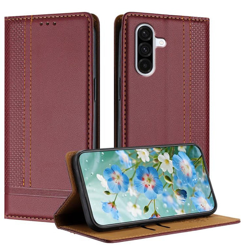 Stitching Design Scratch-Resistant Vegan Leather Phone Case, For Galaxy A57 5G, For Galaxy A37 5G, For Galaxy A27 5G, For Galaxy A17 5G/4G, For Galaxy A07 5G/4G, For Galaxy A06 5G/4G